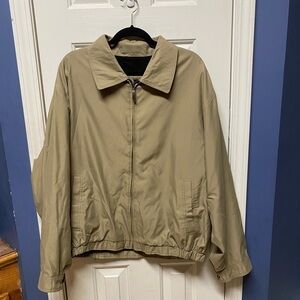 Crazy Horse Claiborne Size Large
Zip Front Jacket Khaki tan  Collar